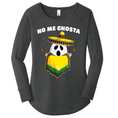 No Me Ghosta Gusta Funny Mexican Halloween Women's Perfect Tri Tunic Long Sleeve Shirt