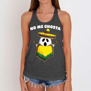 No Me Ghosta Gusta Funny Mexican Halloween Women's Knotted Racerback Tank