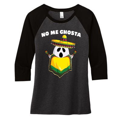 No Me Ghosta Gusta Funny Mexican Halloween Women's Tri-Blend 3/4-Sleeve Raglan Shirt