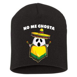 No Me Ghosta Gusta Funny Mexican Halloween Short Acrylic Beanie