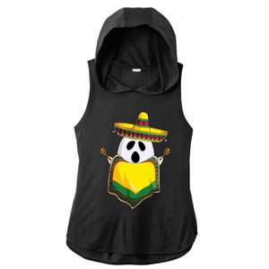 No Me Ghosta Gusta Funny Mexican Halloween Ladies PosiCharge Tri-Blend Wicking Draft Hoodie Tank