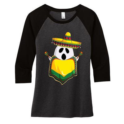 No Me Ghosta Gusta Funny Mexican Halloween Women's Tri-Blend 3/4-Sleeve Raglan Shirt