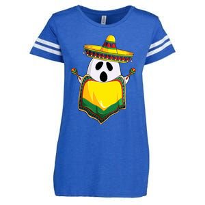 No Me Ghosta Gusta Funny Mexican Halloween Enza Ladies Jersey Football T-Shirt