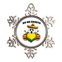 No Me Ghosta Gusta Funny Mexican Halloween Metallic Star Ornament