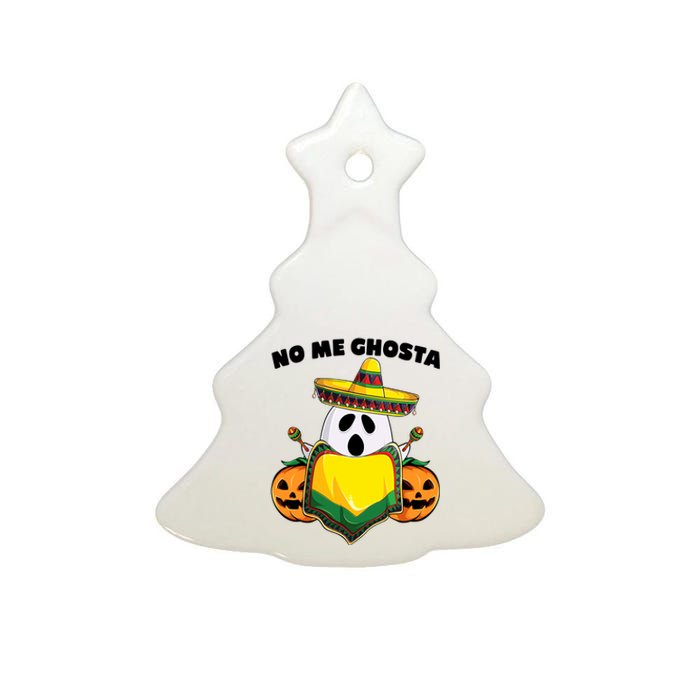 No Me Ghosta Gusta Funny Mexican Halloween Ceramic Tree Ornament