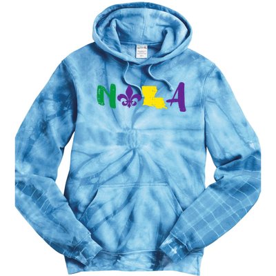 Nola Mardi Gras Jester New Orleans Louisiana Carnival Gift Tie Dye Hoodie