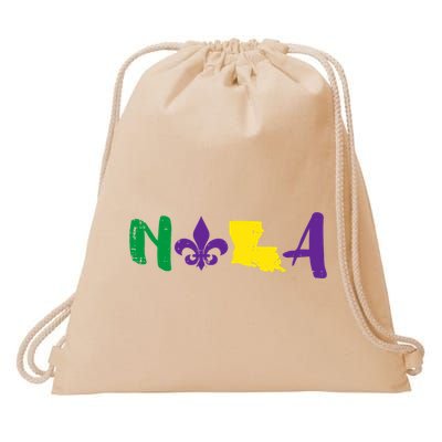Nola Mardi Gras Jester New Orleans Louisiana Carnival Gift Drawstring Bag
