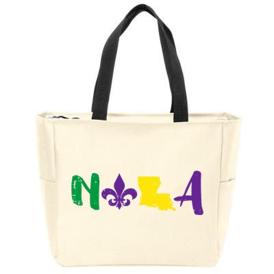 Nola Mardi Gras Jester New Orleans Louisiana Carnival Gift Zip Tote Bag