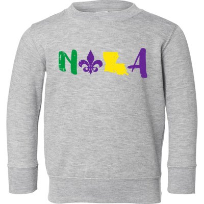 Nola Mardi Gras Jester New Orleans Louisiana Carnival Gift Toddler Sweatshirt