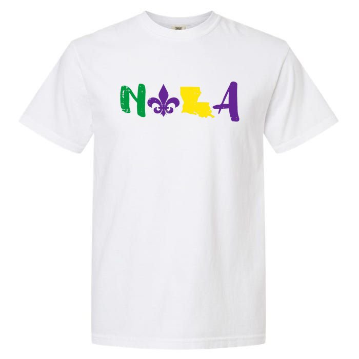 Nola Mardi Gras Jester New Orleans Louisiana Carnival Gift Garment-Dyed Heavyweight T-Shirt