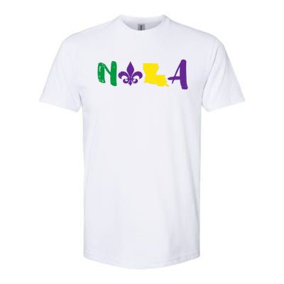 Nola Mardi Gras Jester New Orleans Louisiana Carnival Gift Softstyle CVC T-Shirt