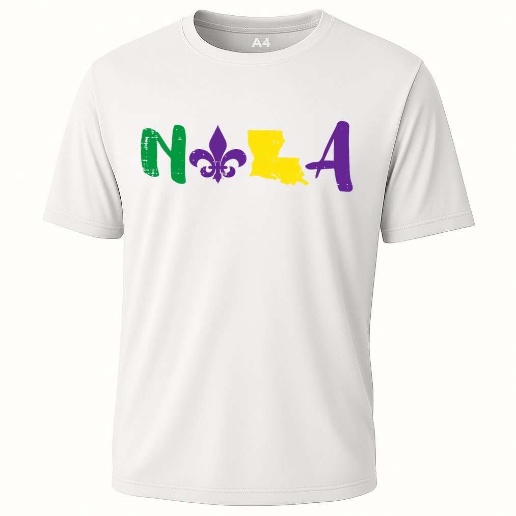 Nola Mardi Gras Jester New Orleans Louisiana Carnival Gift Cooling Performance Crew T-Shirt