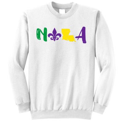 Nola Mardi Gras Jester New Orleans Louisiana Carnival Gift Sweatshirt