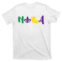 Nola Mardi Gras Jester New Orleans Louisiana Carnival Gift T-Shirt