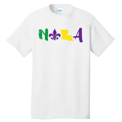 Nola Mardi Gras Jester New Orleans Louisiana Carnival Gift Tall T-Shirt