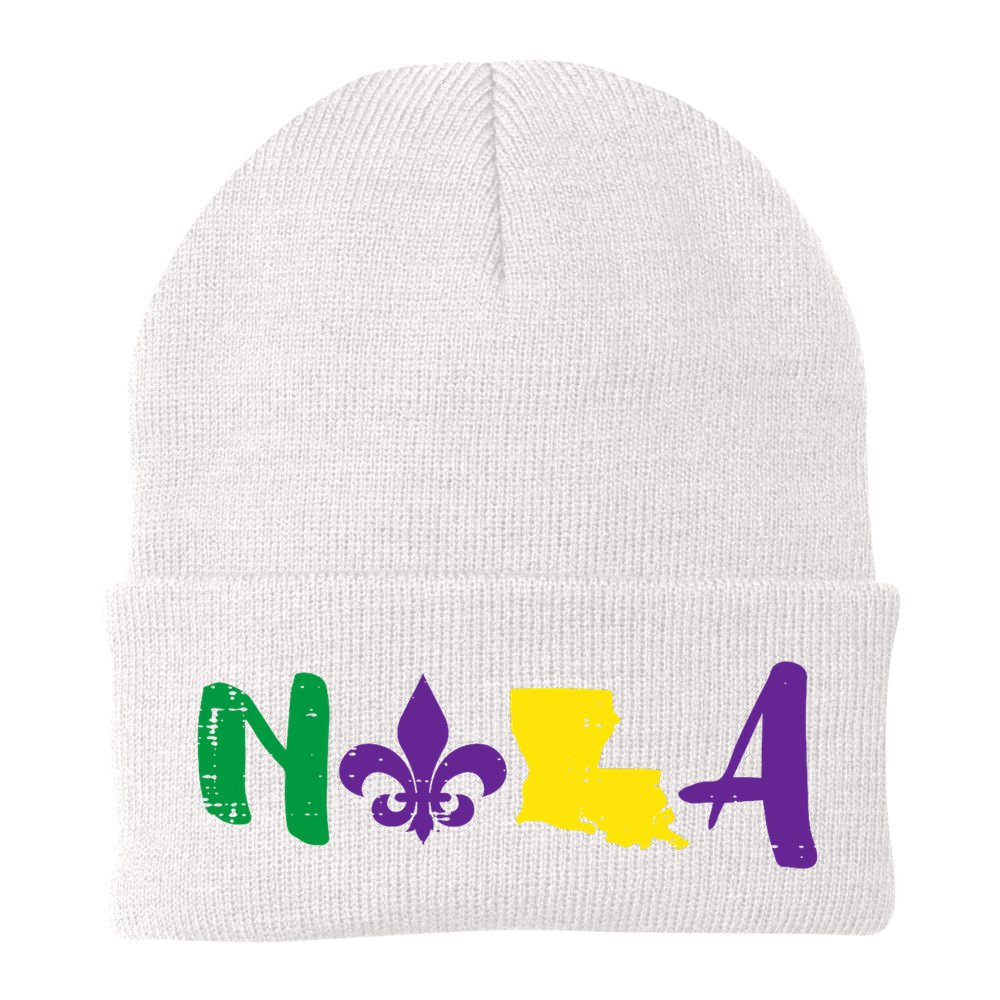 Nola Mardi Gras Jester New Orleans Louisiana Carnival Gift Beanie