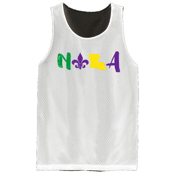 Nola Mardi Gras Jester New Orleans Louisiana Carnival Gift Mesh Reversible Basketball Jersey Tank