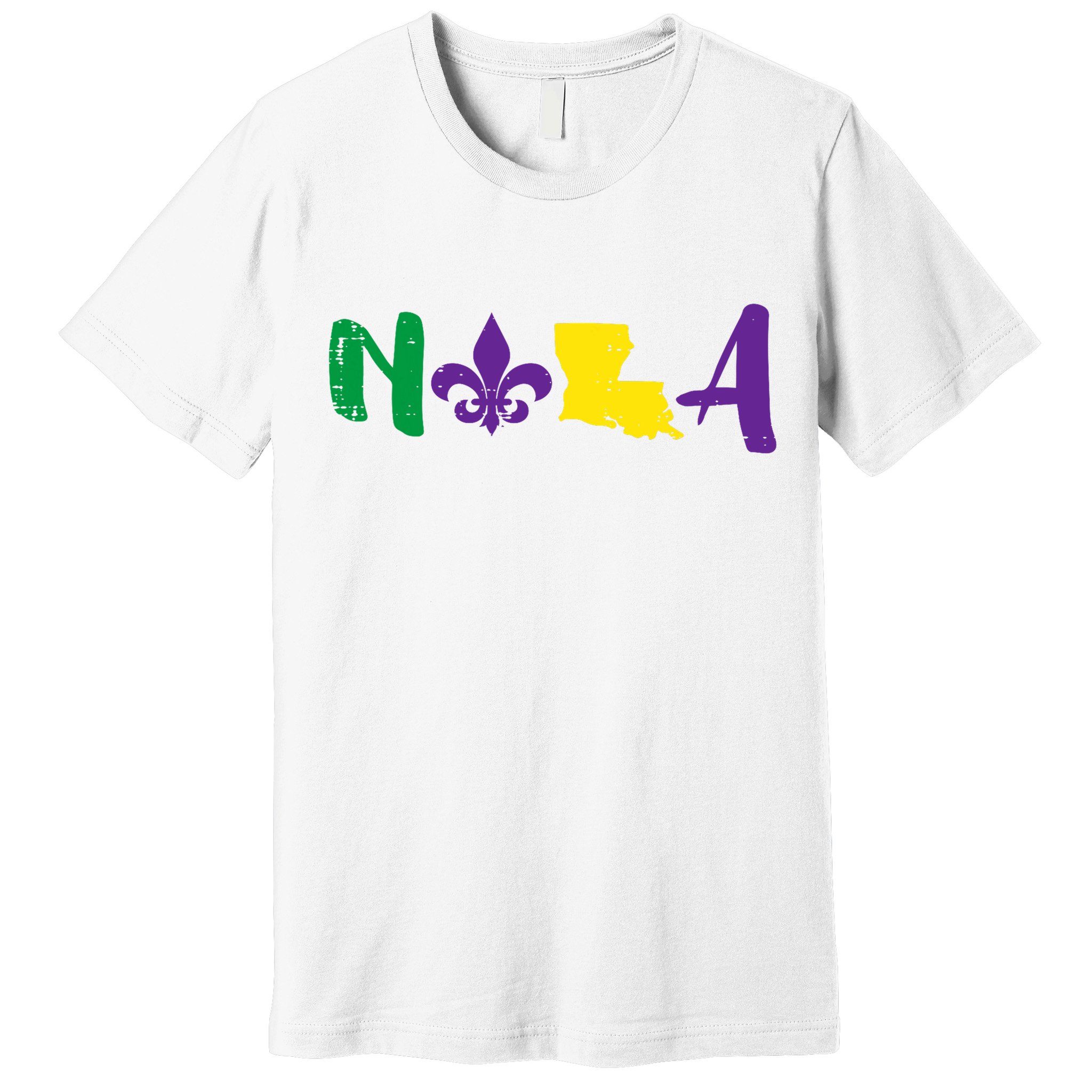 Nola Mardi Gras Jester New Orleans Louisiana Carnival Gift Premium T-Shirt