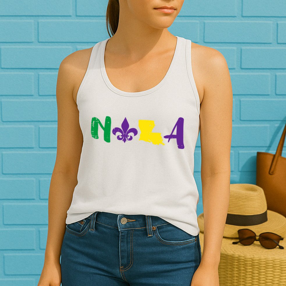 Nola Mardi Gras Jester New Orleans Louisiana Carnival Gift Womens Tank Top