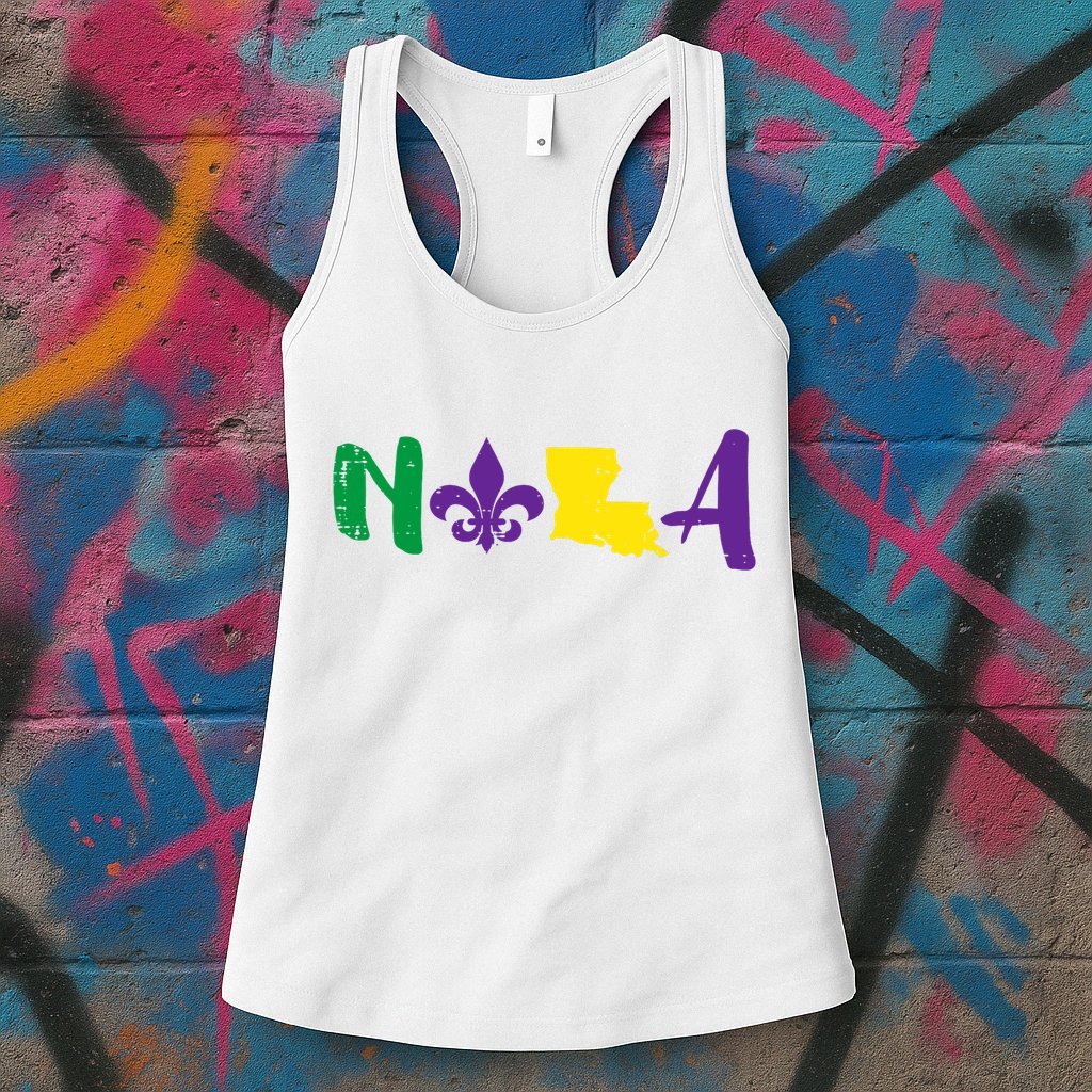Nola Mardi Gras Jester New Orleans Louisiana Carnival Gift Womens Tank Top