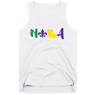 Nola Mardi Gras Jester New Orleans Louisiana Carnival Gift Tank Top