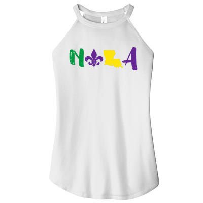 Nola Mardi Gras Jester New Orleans Louisiana Carnival Gift Women’s Perfect Tri Rocker Tank