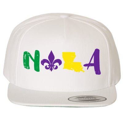 Nola Mardi Gras Jester New Orleans Louisiana Carnival Gift Wool Snapback Cap