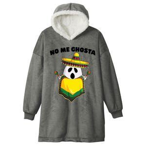 No Me Ghosta Gusta Funny Mexican Halloween Hooded Wearable Blanket