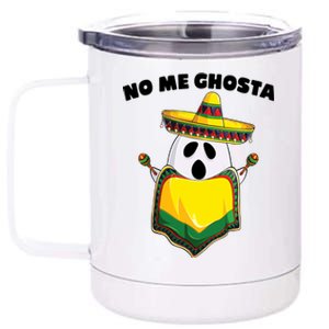 No Me Ghosta Gusta Funny Mexican Halloween 12 oz Stainless Steel Tumbler Cup