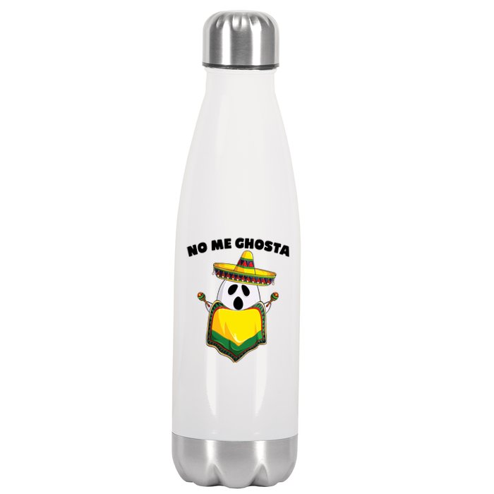 No Me Ghosta Gusta Funny Mexican Halloween Stainless Steel Insulated Water Bottle