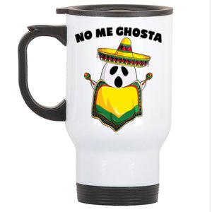 No Me Ghosta Gusta Funny Mexican Halloween Stainless Steel Travel Mug