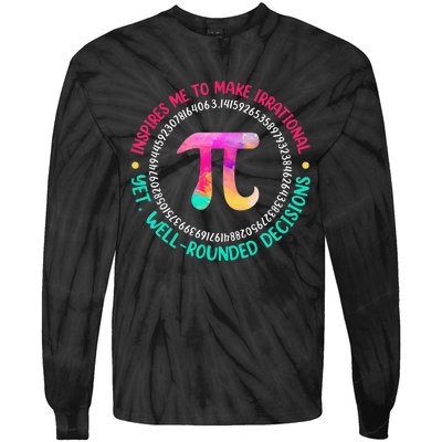 Nerd Math Geek Teacher funny pi day Tie-Dye Long Sleeve Shirt