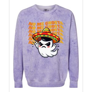 No Me Ghosta Funny Mexican Halloween Ghost Colorblast Crewneck Sweatshirt