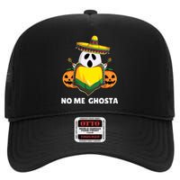 No Me Ghosta Gusta Funny Mexican Halloween Ghost Boo High Crown Mesh Back Trucker Hat