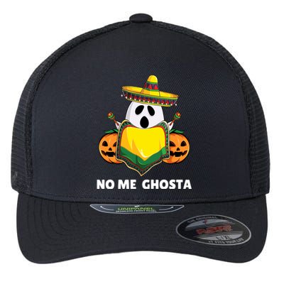 No Me Ghosta Gusta Funny Mexican Halloween Ghost Boo Flexfit Unipanel Trucker Cap