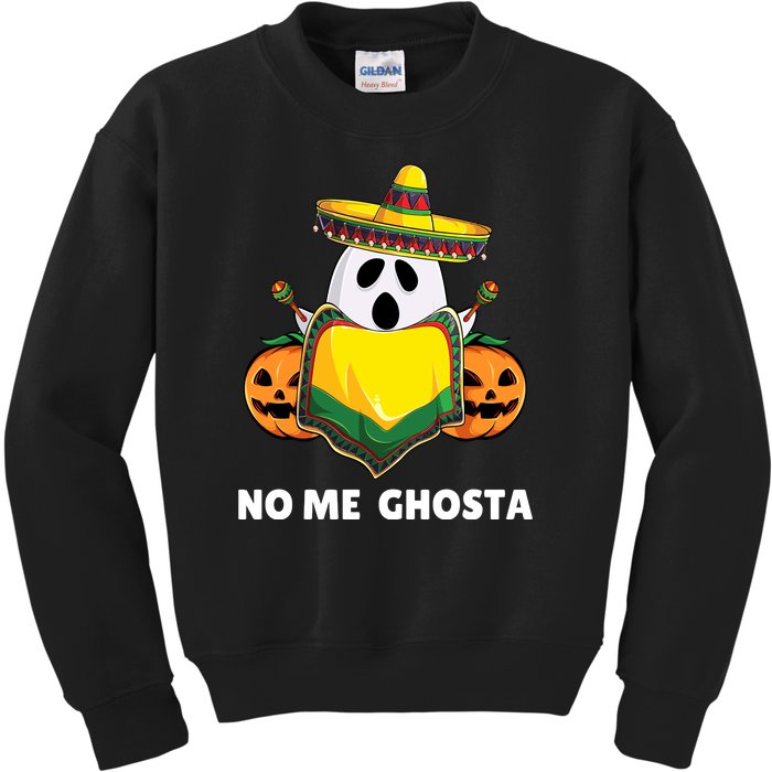 No Me Ghosta Gusta Funny Mexican Halloween Ghost Boo Kids Sweatshirt