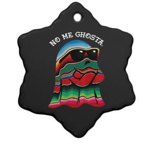 No Me Ghosta Funny Mexican Halloween Ghost Ceramic Star Ornament