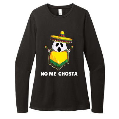 No Me Ghosta Gusta Funny Mexican Halloween Ghost Boo Womens CVC Long Sleeve Shirt