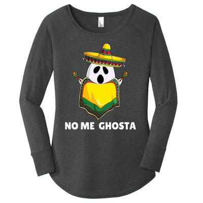 No Me Ghosta Gusta Funny Mexican Halloween Ghost Boo Women's Perfect Tri Tunic Long Sleeve Shirt