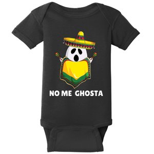 No Me Ghosta Gusta Funny Mexican Halloween Ghost Boo Baby Bodysuit