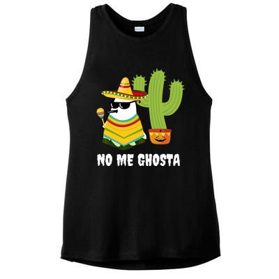 No Me Ghosta Gusta Funny Mexican Halloween Ghost Boo Ladies PosiCharge Tri-Blend Wicking Tank