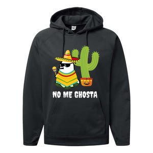 No Me Ghosta Gusta Funny Mexican Halloween Ghost Boo Performance Fleece Hoodie