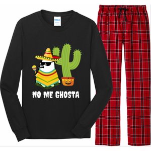 No Me Ghosta Gusta Funny Mexican Halloween Ghost Boo Long Sleeve Pajama Set