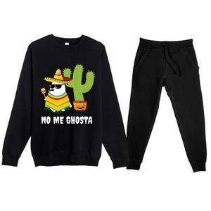 No Me Ghosta Gusta Funny Mexican Halloween Ghost Boo Premium Crewneck Sweatsuit Set