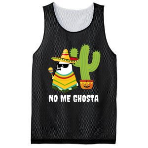 No Me Ghosta Gusta Funny Mexican Halloween Ghost Boo Mesh Reversible Basketball Jersey Tank