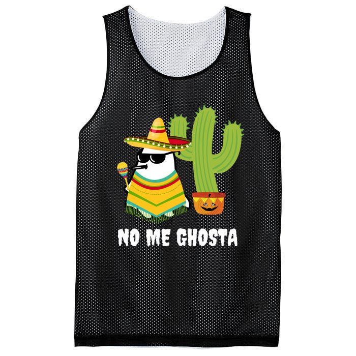 No Me Ghosta Gusta Funny Mexican Halloween Ghost Boo Mesh Reversible Basketball Jersey Tank