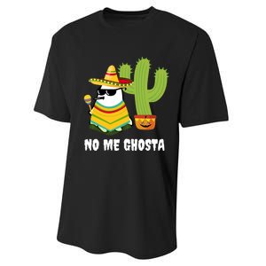 No Me Ghosta Gusta Funny Mexican Halloween Ghost Boo Performance Sprint T-Shirt