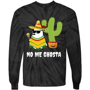 No Me Ghosta Gusta Funny Mexican Halloween Ghost Boo Tie-Dye Long Sleeve Shirt