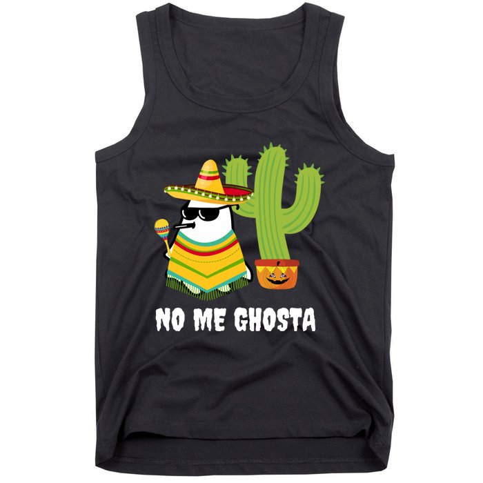 No Me Ghosta Gusta Funny Mexican Halloween Ghost Boo Tank Top