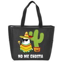 No Me Ghosta Gusta Funny Mexican Halloween Ghost Boo Zip Tote Bag